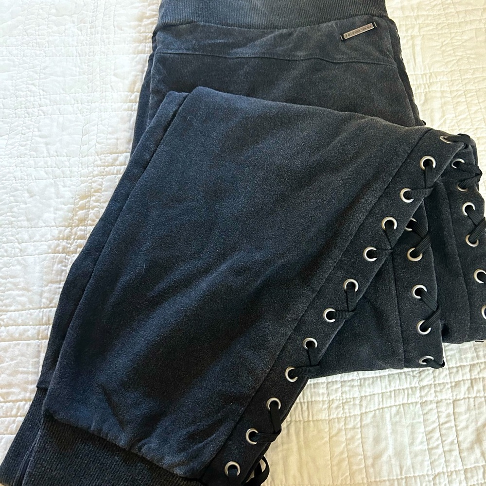 Blanc Noir Sweatpants. Braided sides. Unique!